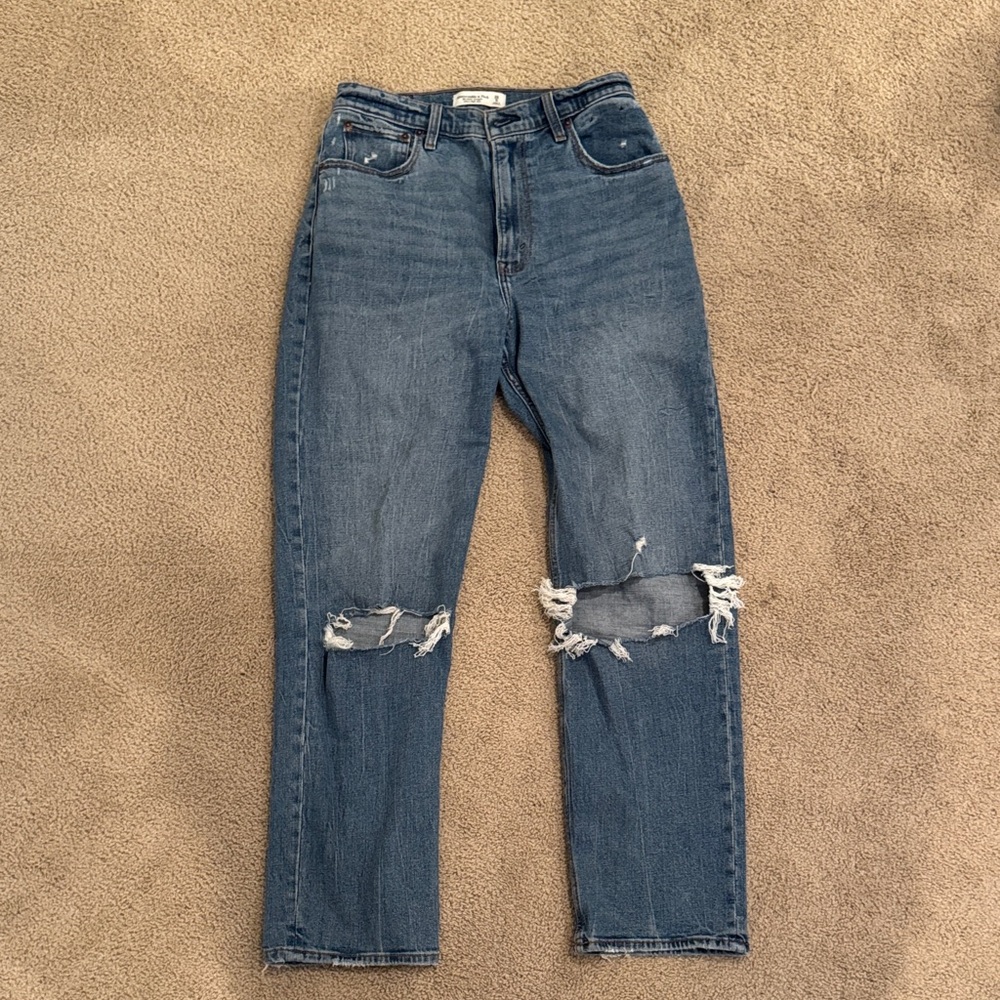 Abercrombie & Fitch Blue Straight Leg Jeans